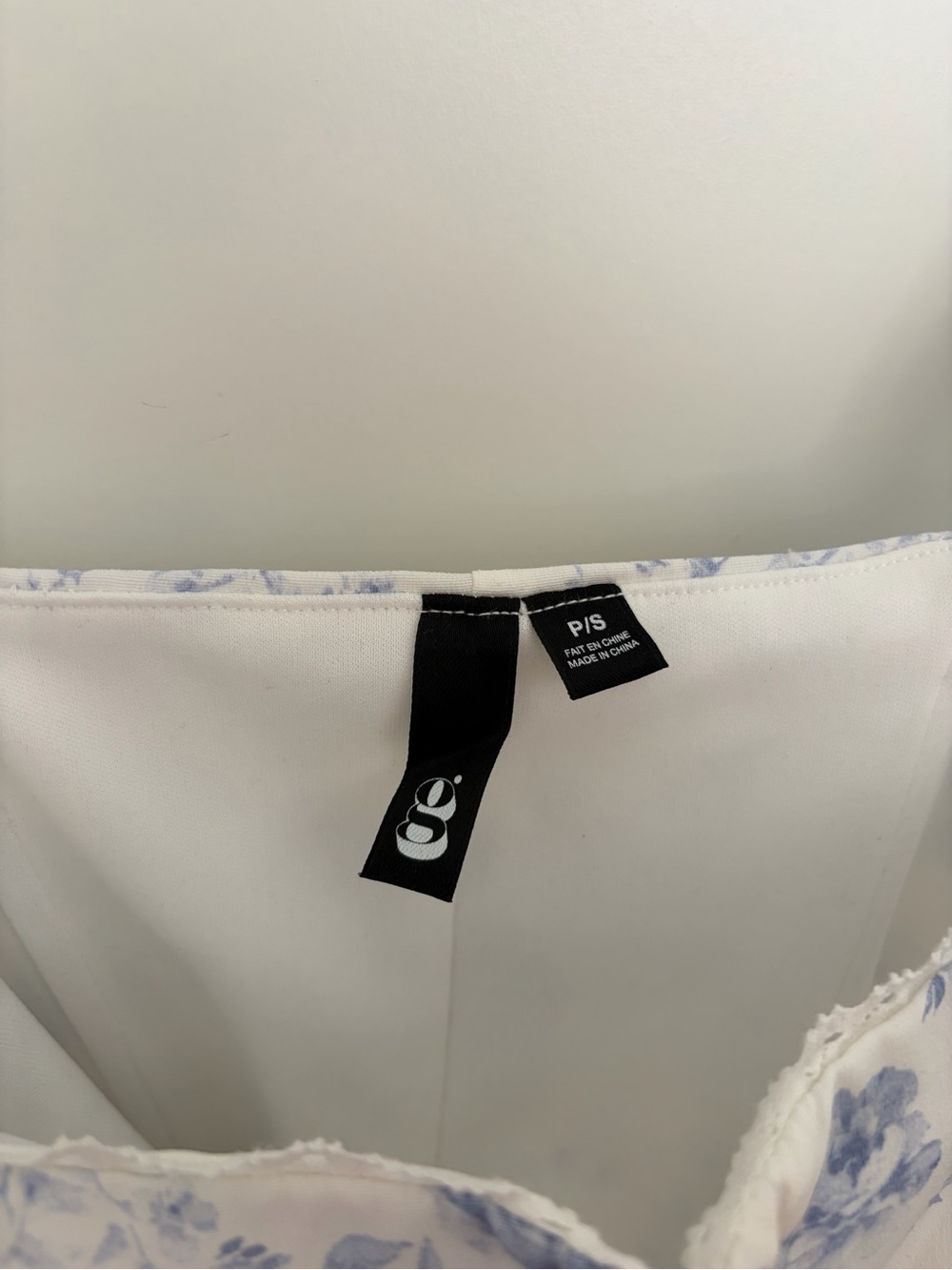 Garage Cream Tank Top with Blue Floral Print - Picture 4 of 4